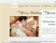 Tablet Screenshot of mexicoweddingminister.com